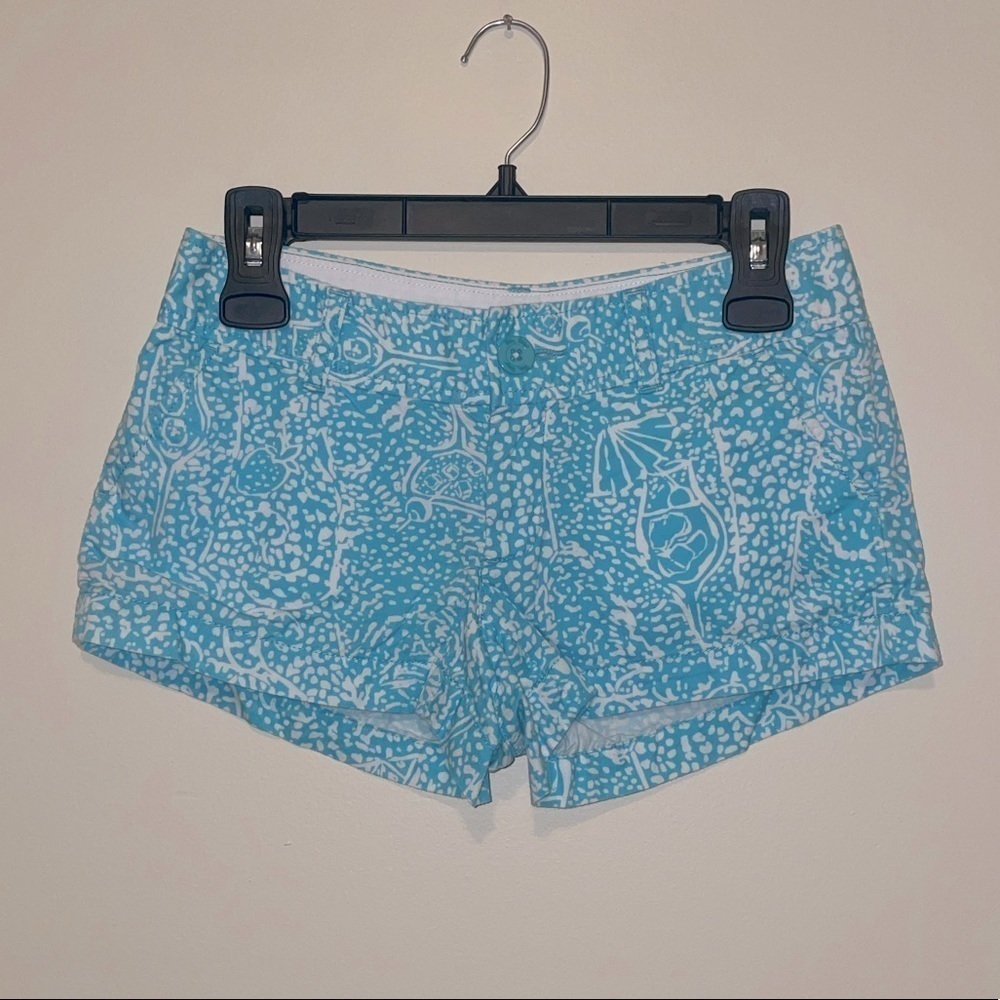 Lilly Pulitzer The Walsh Short Shorely Blue Ice Cake Size 00